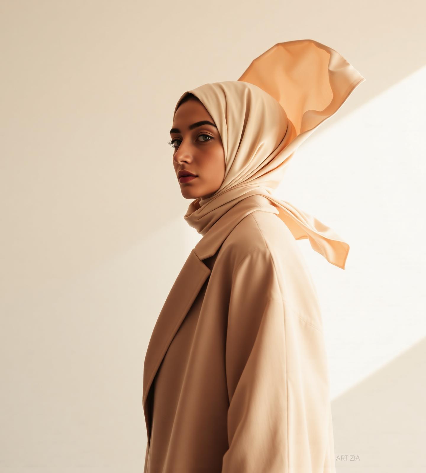 Editorial modest fashion look